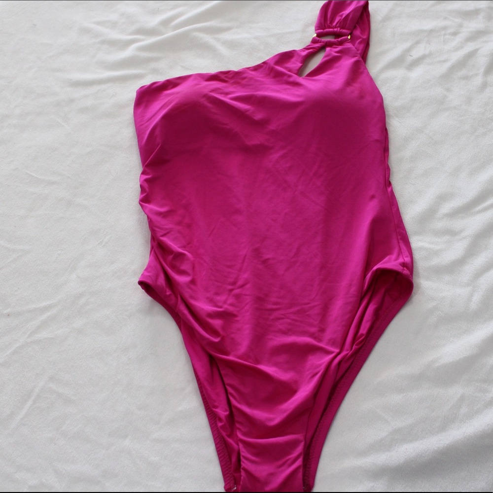 Trina Turk Getaway Solids One Shoulder One-Piece